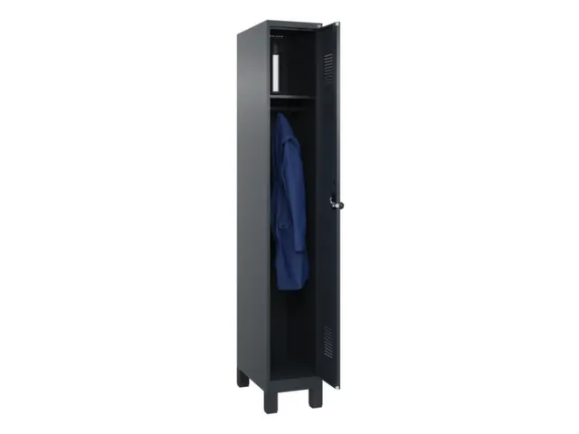 locker,HxBxD 1950x300x500mm,1vak,vak B 300mm,draaigrendel,voeten