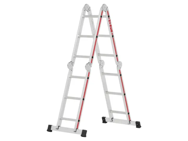 Echelle pliante multifonctionnelle 4x 3 échelons Longueur 3,47m Alumi