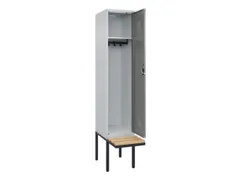 locker met bank,HxBxD 2120x400x815mm,1vak,vak B 400mm,cilinderslot