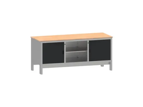 werkbank,HxBxD 870x1850x725mm,multiplexblad,draagverm. 1000kg,4voeten