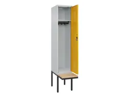 locker met bank,HxBxD 2120x400x815mm,1vak,vak B 400mm,cilinderslot