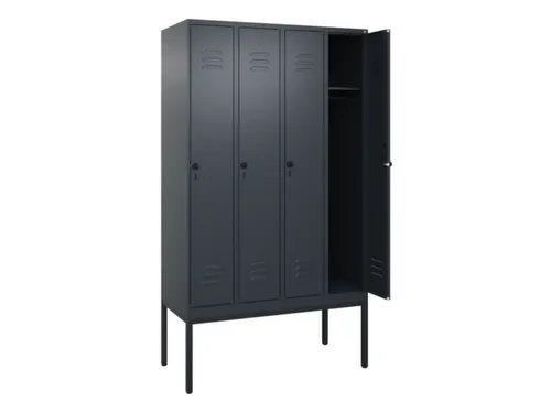 locker,HxBxD 2120x1200x500mm,4vak,vak B 300mm,draaigrendel