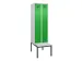 locker met bank,voor scheiding van kleding,HxBxD 2120x600x815mm,2vak
