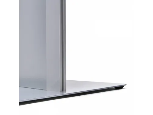 Brochurerek Totem Zilver Met Stalen Legplanken