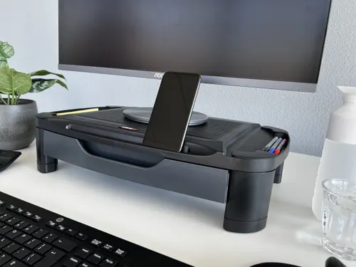 Monitorverhoger Tablet Houder 3 Hoogte Standen Opberglade Xlarge Zwart