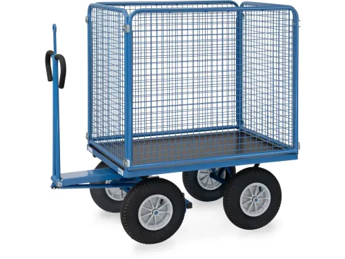Handtrekwagen Trekoog 6444lz 1000kg 1200x800mm Draadgaas Luchtbanden