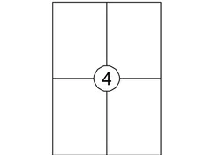 Etiket Quantore 105x148mm wit 400st