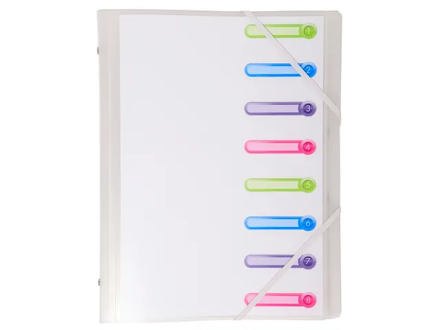 Sorteermap PP Chroma line 3klep 8 vak ass