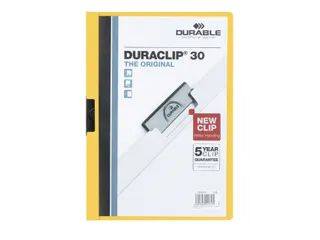Klemmap Durable Duraclip A4 3mm 30 vellen geel - 1