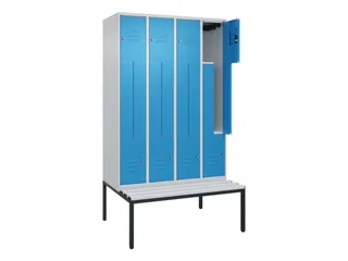 Z-garderobekast,HxBxD 2120x1200x815mm,8vak,vak B 300mm,cil.-slot - 2