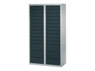 ladekast HxBxD 1800x1000x500mm 28laden RAL7035 front RAL7016 - 2