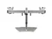 Support 2 écrans Horizontal Argent