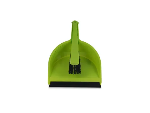 Veegblik met stoffer kunststof Groen 12 Stuks