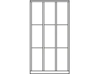 lockerkast,RAL 7035,HxBxD 1850x1200x500mm,3x4vakken,vak B 400mm - 4