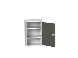 hangkast,HxBxD 800x525x350mm,vleugeldeur,2xStalen bodem,romp RAL7035