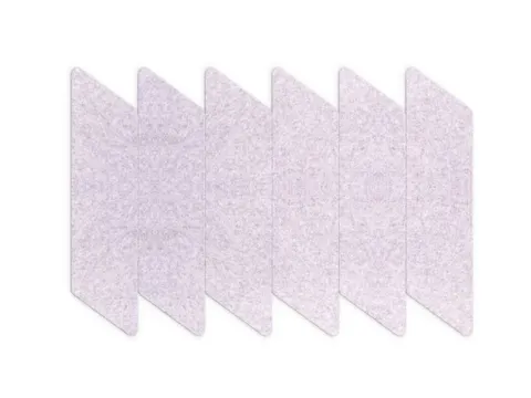 Akoestische PET-vilt parallellogram stroken lichtgrijs 30x120cm 6 stuk