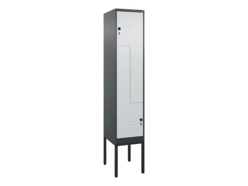 Z-garderobekast,HxBxD 2120x400x500mm,vak B 200/400mm,draaigrendel