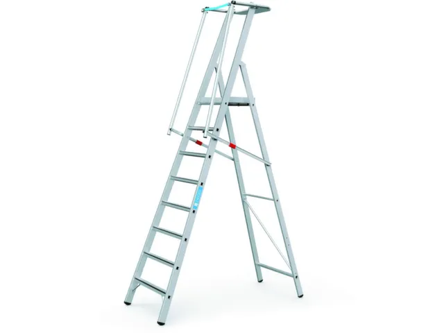 Platformladder Aluminium Bordes H X B X D 2070X 400X 400Mm 8Treden