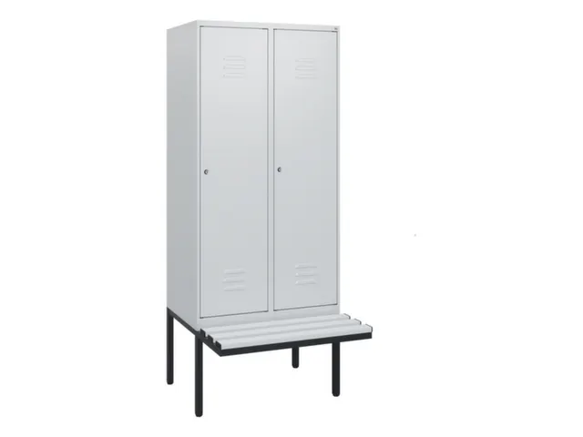 locker met bank,HxBxD 1950x800x815mm,2vak,vak B 400mm,cil.-slot