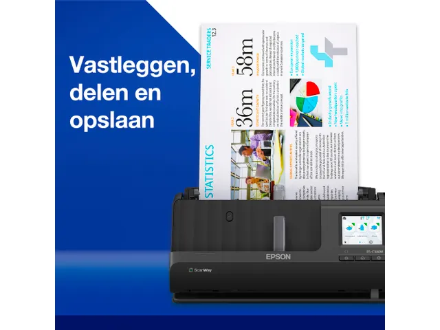 ES-C380W compacte A4-documentscanner met Wi-Fi-connectiviteit en U-tra