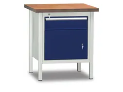 Werkbank 840x750x700mm 1lade 150mm 1bergvak 350mm Ral7035/ral5010
