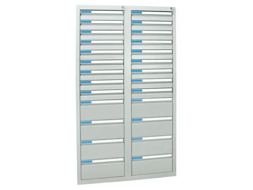 ladekast HxBxD 1800x1000x500mm 26laden vergrendeling RAL7035