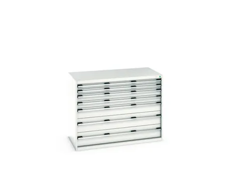 ladekast HxBxD 1000x1300x750mm 7laden romp RAL7035 front RAL7035