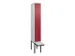 locker voor scheiding van kleding,HxBxD 2120x300x815mm,1vak