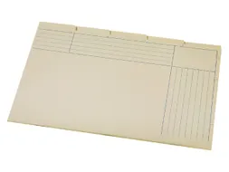 Sorteermap Atlanta folio 5 vakken 180gr geel