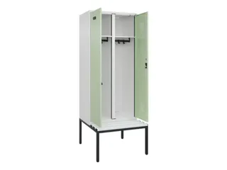 locker met bank,voor scheiding van kleding,HxBxD 2120x800x815mm,2vak - 1