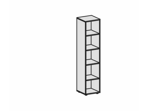 kantoorstelling,HxBxD 1810x400x400mm,4xhouten vloer,5ordnerhoogtes