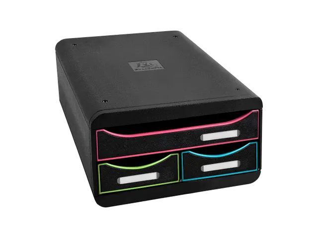 Ladenbox Small Box 3 Laden Black Office Zwart/Harlekijn