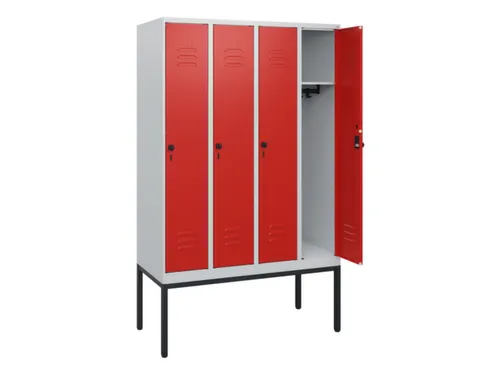 locker,HxBxD 1950x1200x500mm,4vak,vak B 300mm,draaigrendel