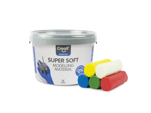 Klei Creall supersoft rood/blauw/groen/geel/wit 1750gram