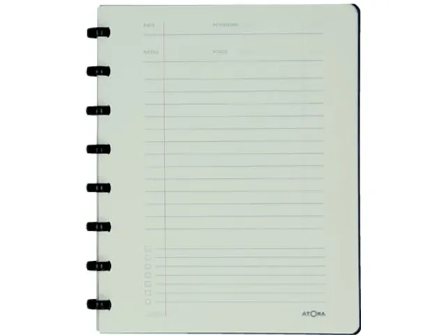 Atoma Meetingbook, Ft A5, Zwart, Gelijnd