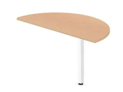 aanbouwtafel,i.h.v.,HxBxD 720-840x1200x600mm,halfrond,NE-esdoorn