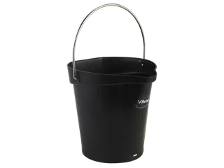 Hygiene 5688-9 emmer 6 liter zwart maatverdeling en schenktuit - 1