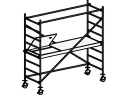rolsteiger,reik H 3,4m,steiger H 2,64m,1platform(s),1luik