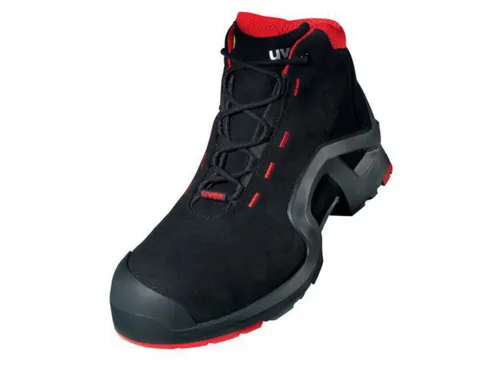 Uvex 8517.2 hoge S3 veiligheidsschoenen, SRC, ESD, zwart/rood, maat 39
