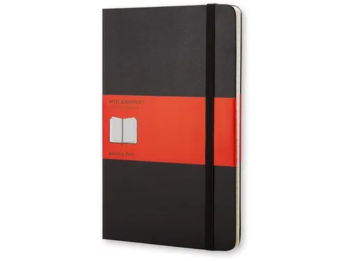 Adresboek Moleskine Large 130x210mm hard cover lijn zwart