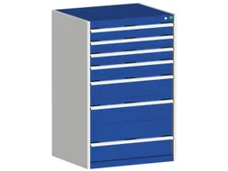 ladekast 1200x800x650mm 7laden zware lasten RAL7035 front RAL5010
