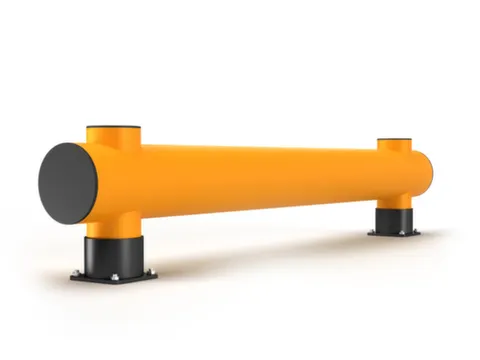 Aanrijdbeveiligingsbarrière Enkele Plank V. Binnen/Buiten 390x8000mm