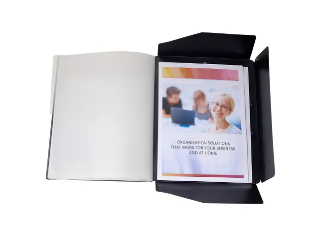 Sorteermap PP vensters 12 vak zwart