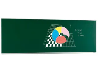 Schoolbord Enkelvlaksbord 100x250cm Krijtbord Magnetisch Groen emaille - 2