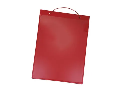 Ordermappen Kunststof Plaat Met Afdekking Din A4 Rood