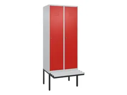 locker met bank,HxBxD 2120x800x815mm,2vak,vak B 400mm,cil.-slot