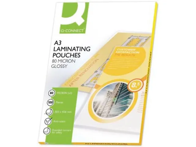 Lamineerhoes A3 Glanzend 303x426mm 2x80 Micron Doos 100 stuks