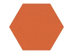 OUTLET Prikbord Zeshoek Oranje Kleur 2211 Bulletin Paneel Ø 60cm fram