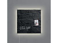 Glasmagneetbord Sigel Artverum Led Light 48x48x1.5cm Leisteen