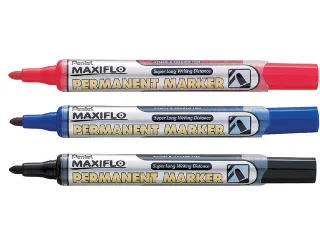 Viltstift Pentel NLF50 maxiflo rond zwart 1.5-3mm - 2